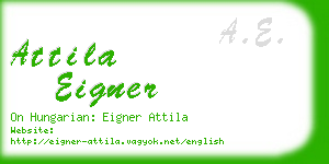 attila eigner business card